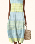 Robe À Carreaux Pastel Pour Femme | Midi