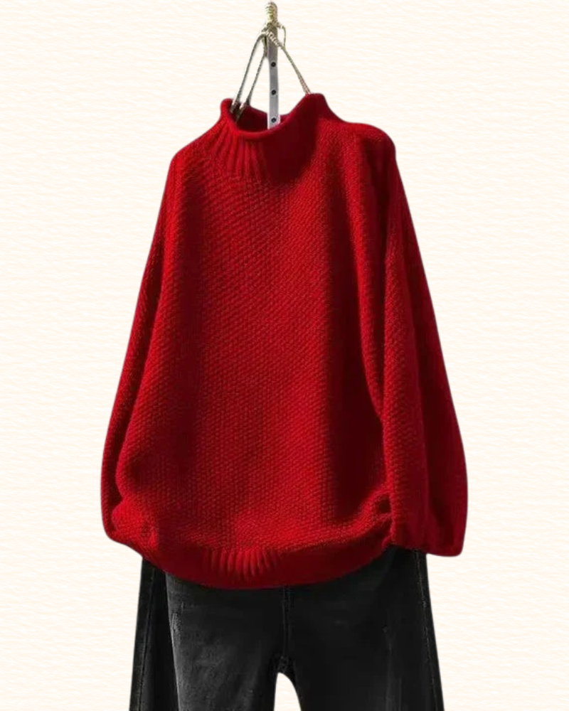 Pull Texturé Pour Femme | Col Montant