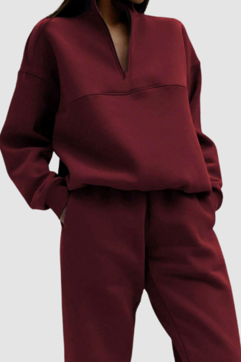 Ensemble Pull Et Pantalon Pour Femme | Col Zippé