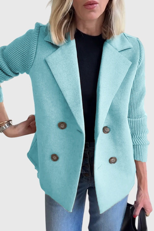 Blazer À Manches Côtelées Pour Femme | Coupe Croisée