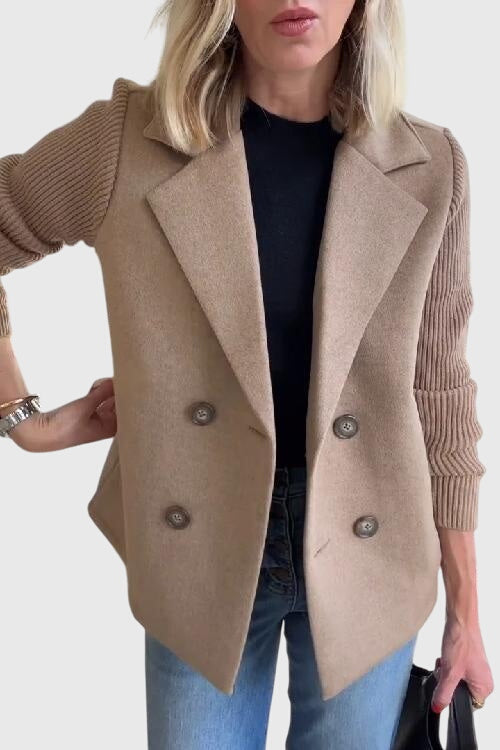 Blazer À Manches Côtelées Pour Femme | Coupe Croisée